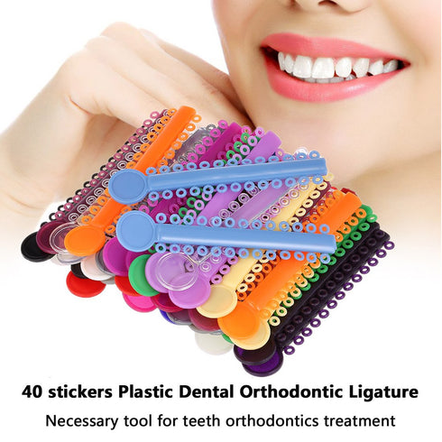 RZJZGZ Multi-Color Orthodontic Ligature Ties, 1040pcs Elastomeric O-Rings Braces Rubber Bands