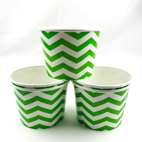 Heyiwell 16OZ Cups&Frozen 50PC Paper Ice Cream Yogurt Cups Dessert Bowls Snacks Cups for Hot or Cold Food, Green
