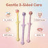 Mluyeri 3-Sided Set, 7.4 Inch, 360 3 Toothbrush Degree Cleaning, Pieces Manual Toothbrushes for Sensory and Autism
