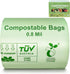 OMOTIYA Compostable Trash Bags 3 Gallon, Extra Thick 0.8 Mils, 100 Count, ASTM