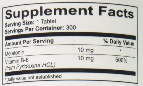 Melatonin 10 mg Tablets, Quick Release Natural Nighttime Sleep Aid for Adults, 300 Count