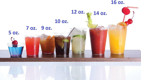 Party Essentials Disposable 9 oz Party Punch Cups, 20 Count, Clear, Old Fashioned Tumblers