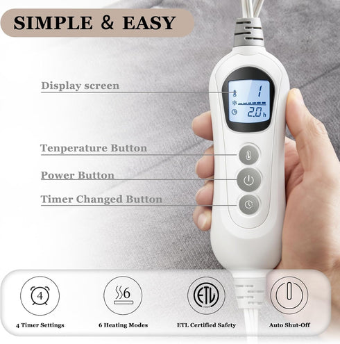 WUGE Mothers Day Gifts for Mom, Heating Pad for Neck Shoulder and Back, Birthday Gift for Women Men, Deeper Pain
