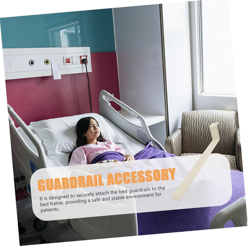 Happyyami Sturdy Aluminum Alloy Nursing Bed Guardrail Bracket Easy to Clean Fence Rack for Daily Use Compatible