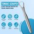 Aaram Tongue Cleaner, Medical Grade Stainless Steel, Hygienic Tongue Scraper for Adults and Kids, Silver