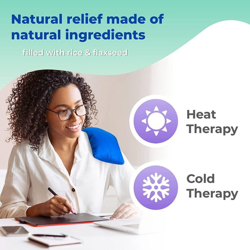 My Heating Pad for Pain Relief - Moist Microwavable Hot Pack, Blue