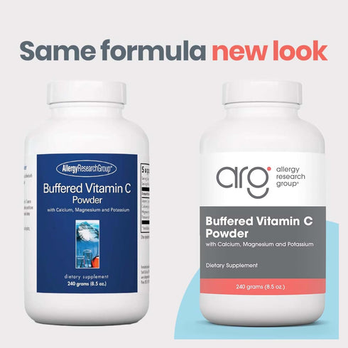 Immune, 240 (8.5 oz) Allergy Research Group - Buffered Vitamin C Powder - Antioxidant, Calcium/Mag/K - g