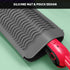 ZAXOP 2 Pack Silicone Mat Pouch for Heat Resistant Flat Iron, Curling Iron, Hair Straightener, Hot Hair Tools (Grey)