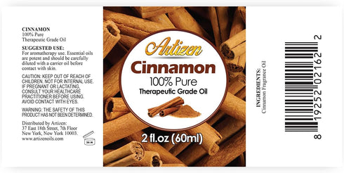 Artizen 2oz Cinnamon Essential Oil - 2 Fluid Ounces