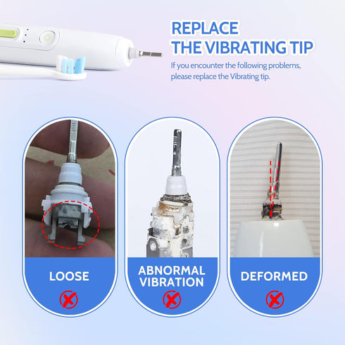 Kuflant HX9340 HX9350 HX6340 HX6530 HX6710 HX6920 HX9140 HX8910, Electric Toothbrush Metal Shaft/Link Rod Replacement