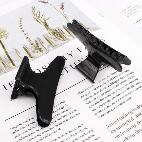 Ondder Black Butterfly Hair Clips for Pro Salon Styling, Cutting, Coloring Hair Accessories