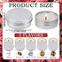 MTLEE 50 Pcs Wedding Scented Candles Gift Travel Tin Candle Aromatherapy Candle for Christmas Winter Baby Shower Favors