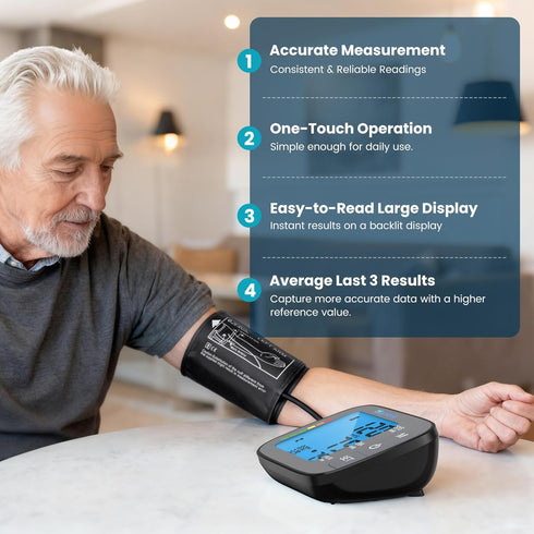 Maynovia 260 Blood Pressure Monitor for Upper Arm, Automatic Blood Pressure Cuff for Home Use, Blood Pressure Machine