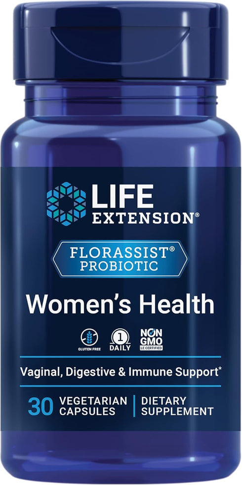 Life Extension FLORASSIST Probiotic Women's Health, Vaginal Health, Digestive Health, Immune Health,
