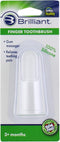Brilliant Baby Finger Toothbrush, Silicone Gum Massager and Teether Brush for Babies, Clear, 1 Count