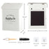 Magnetic Lint Bin for Laundry Room, Metal Trash Can with Lid, Laundry Co Sign, White
