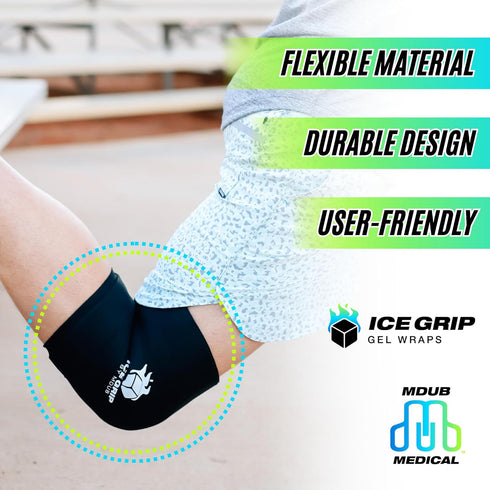 Hot & Cold Therapy Ice Sleeve (Large) - Reusable Gel Pack for Recovery & Pain Relief for Knee, Calf, Elbow, Ankle, Arm,
