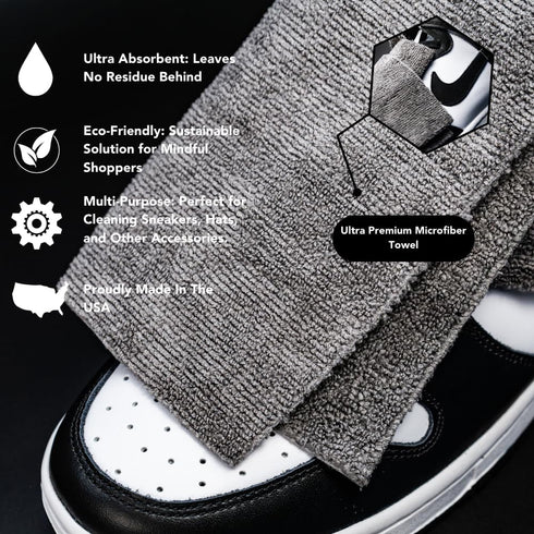 ELMT Hat Cleaning Kit — US-Made, Quick-drying, Cleans 50+ Hats — 8oz Solution, Deodorizer, Towel & Brush for All