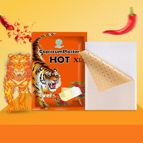KONGDY Hot Capsicum Plaster Heat Patch Tiger Patches for Neck, Shoulders, Body Muscle Herbal Plaster (20 pcs)