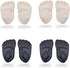 CB 4-Pairs Metatarsal Pads for Shoes, Ball-of-Foot Sponge Cushions Inserts for Foot Pain Relief, Style C-Nude & Black