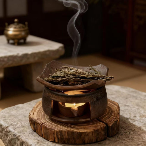 Zjydx Ceramic Aromatherapy Burner, Ceramic Aromatherapy Stove Natural Oil Fragrance Diffuser, Tea Light Candle Holders