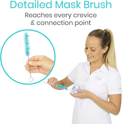 Vive CPAP Tube Cleaning Brush, Stainless Steel Cleaner for Mask and Pipe, Portable and Flexible for Standard Tubing