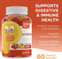 Zahler Chapter One Probiotic Gummies for Kids, Raspberry Orange Flavor, 60 Count, Kosher, Vegetarian, Non-GMO