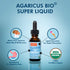 Immune 30 ml Agaricus Bio Super Liquid, Organic Blazei Mushroom Extract Tincture, Fruiting Body Beta-Glucan Drops
