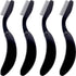 TecUnite 4 Packs Folding Eyelash Comb, Stainless Steel Teeth Eyebrow Comb and Lash Brush (Black)