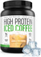 Iced Coffee - High Protein Keto Friendly with 18g Protein and 2g Carbs (18 Servings, Vanilla Latte)