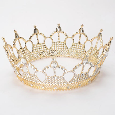 Royal Queen Crown for Women: Gold Birthday Crowns Crystal Cake Crown Topper Party Pageant Tiara Hair Accessories