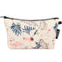 WANDF Cosmetic Bag for Women, Mini Makeup Organizer Pouch, Water Resistant, Girls Gift (Beige Flamingo)