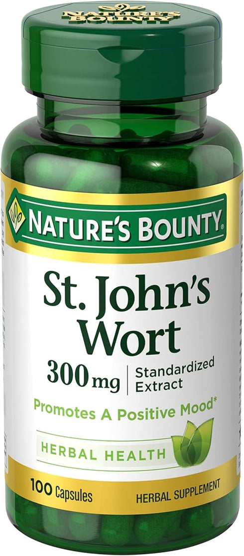Nature's Bounty St. John's Wort 300 mg Caps, 100 Count