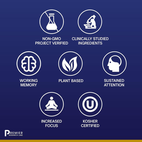 Premier Research Labs CogniTropic - Brain Supplements for Memory and Focus, Clarity Vitamins for Brain, 120 Vegetarian