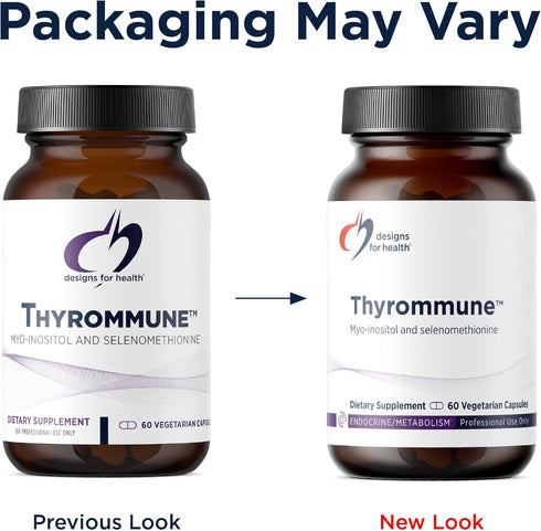 Thyrommune (60 Designs For Health - Thyroid Support Supplement with Selenium (Selenomethionine) + Myo-Inositol - Vegan