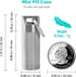100% Waterproof Titanium Pill Box Keychain - TSA Approved, Ultra Light and Compact with Extra Sealing Ring