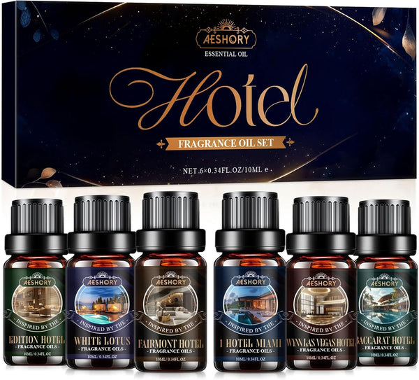Hotel Diffuser Oils Gift Set,6x10M Luxury Essential Oil for Diffuser, Fragrance Oil