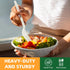 100% Compostable Forks, 7" Heavy Duty Cutlery, 150pcs BPI Certified Eco-Friendly Biodegradable Utensils, Ivory White