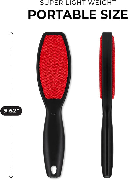 DecorRack Double-Sided Lint Brushes (2 Pack), Pet Hair Remover Brush for Clothes and Furniture, Portable Reusable