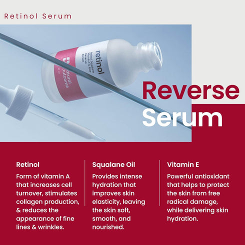 Hydrating Hyaluronic Acid Serum and Retinol Facial Serum Set, 1 oz Each, Vegan & Cruelty Free