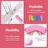 MORGLES Nail Files and Buffers Kit, 6 Pcs 100/180 Grit Files, Rectangular Buffer Blocks and 2 Brushes