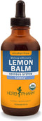 Herb Pharm Certified Organic Lemon Balm Liquid Extract for Calming Nervous System Support, 4 Ounce