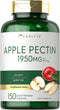 Carlyle Apple Pectin 1950mg, 150 Capsules, Non-GMO, Gluten Free Herbal Supplement