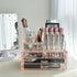 Ikee Design Pink Jewelry & Cosmetic Storage Boxes, Two Pieces Set for Vanity