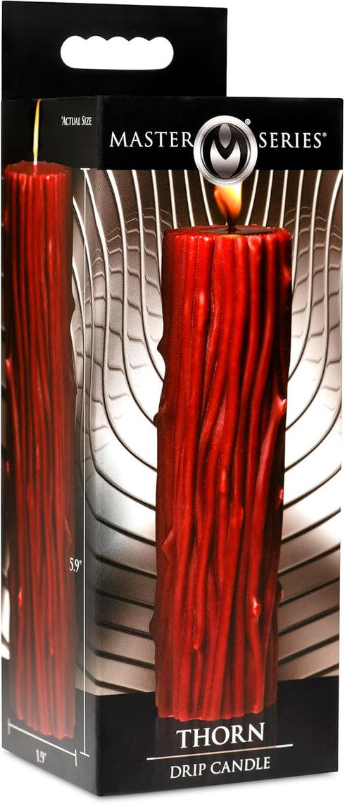 Thorn Drip Candle for Relaxation & Wellness, Unscented Paraffin Body Wax, Perfect Spa Gift, 1 Piece, Red