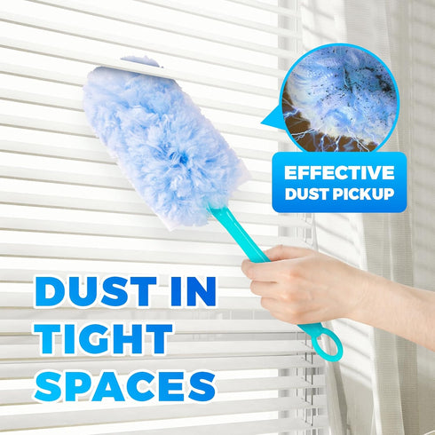 Heavy Duty Duster Kit with 20 Refills & 2 Handles, Compatible with Swiffer Dusters for Multi-surface Cleaning