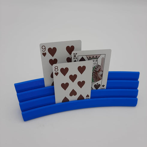 HERO Creations Set 4 Playing Card Holder Tray of (Blue, Red, Green, Yellow) for Cards - Board Games - Gloomhaven