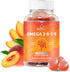 Organic Omega 3 Gummies with Omegas 6, 7, 9, DHA & EPA from Flaxseed Oil, Sugar-Free, Supports Brain & Heart (60 CT)