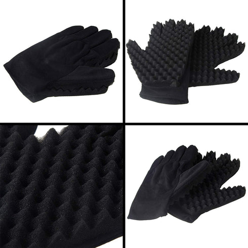 Magic Curly Sponge Gloves - Airlxf 2PCS Curl Hair Sponge Gloves for Barbers & Wave Styling Tool