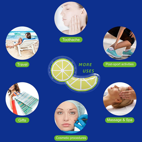 Gel Ice Pack Reusable Cooling Eye Pads, Hot Cold Treatment for Redness and Pain Relief